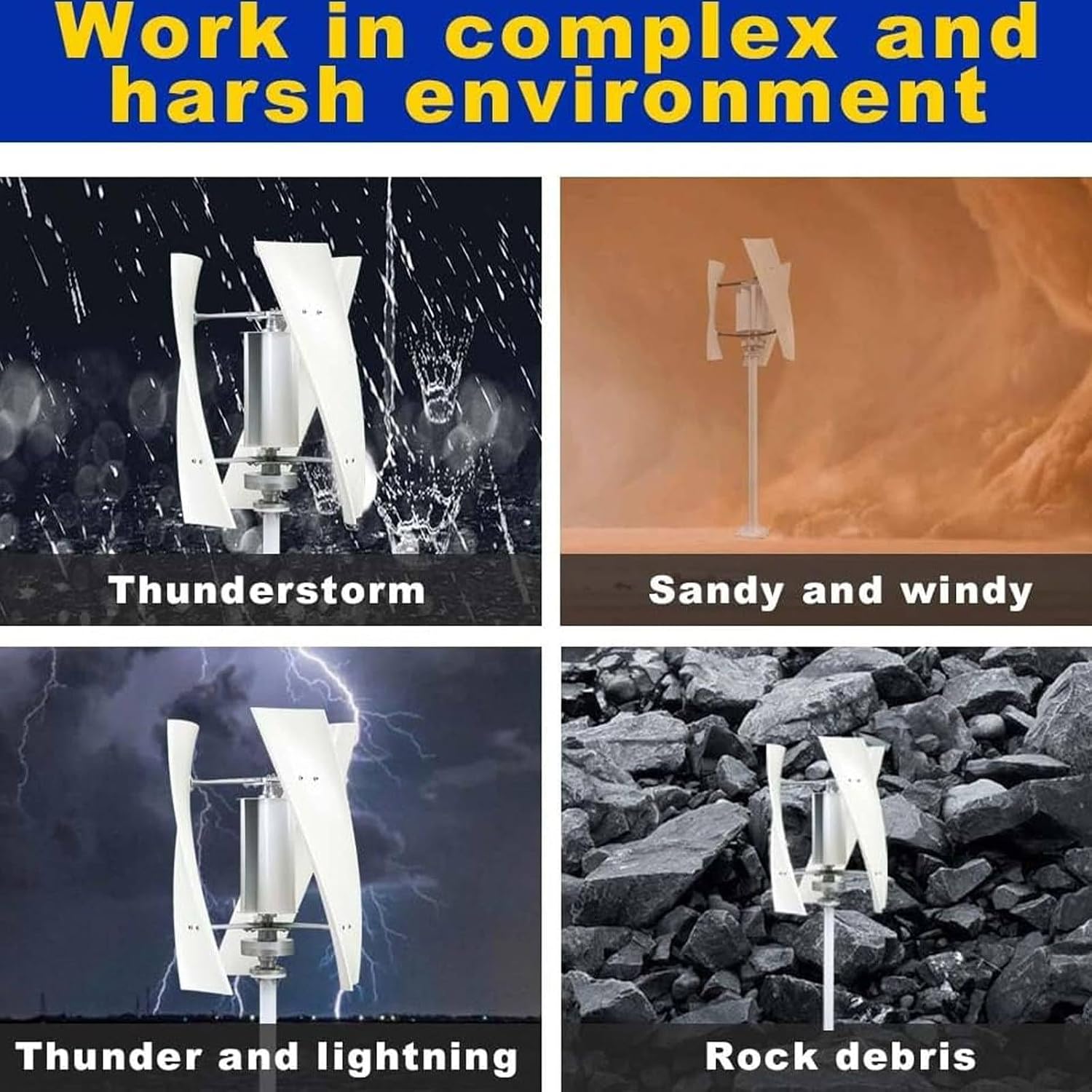 3000W Wind Turbine Helix Generator Kit, Maglev Wind Turbine Generator, Vertical Windmill 3-Phase Wind Power Turbine Nature Power,for Household Power Supply, Road Infrastructure,12V