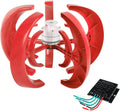 3000W 12V-48V Portable Vertical Wind Power Turbine Generator Kit,with Charge Controller for Hybrid Solar Wind System (Red)