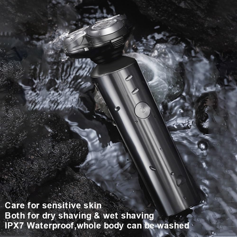 Electric Shavers for Men, Electric Shaver Series Beard Machine Shaving 3 Head Razor for Man IPX7 Waterproof USB Rechargeable Beard Hair Trimmers