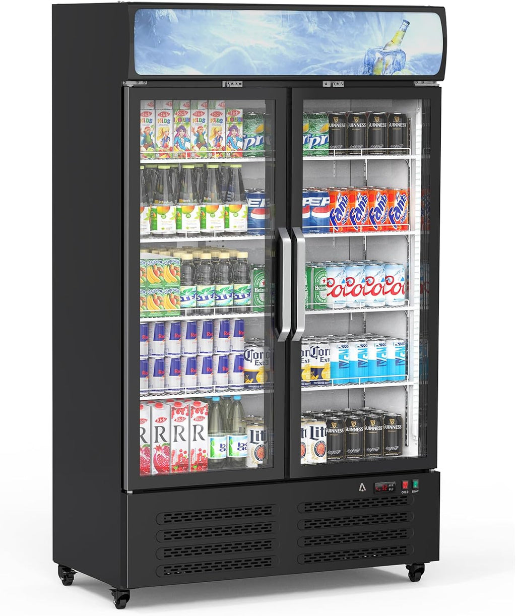 GAOMON XQPsHck Commercial Refrigerator, 26 Cu.Ft, Black