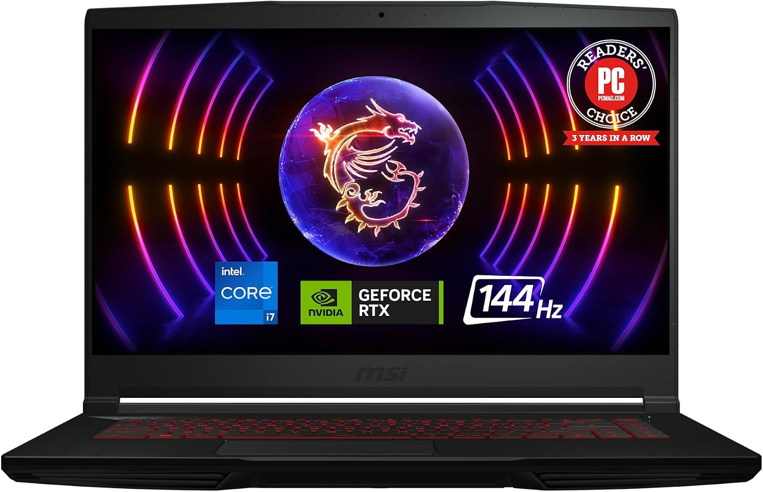 MSI Thin GF63 15.6' 144Hz Gaming Laptop: 12th Gen Intel Core i7, NVIDIA GeForce RTX 4050, 16GB DDR4, 512GB NVMe SSD, Type-C, Cooler Boost 5, Win11 Home: Black 12VE-066US (Renewed)