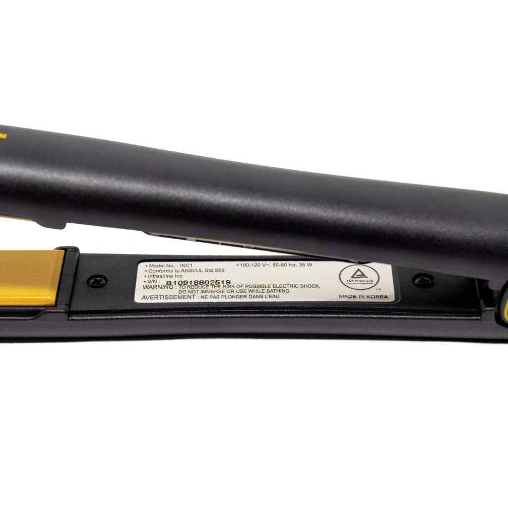 Original Medium Flat Iron, 1 inch, Black - Ceramic Floating Plates for Smooth, Shiny, Frizz-Free Hair - 1 Year Warranty, Made in Korea