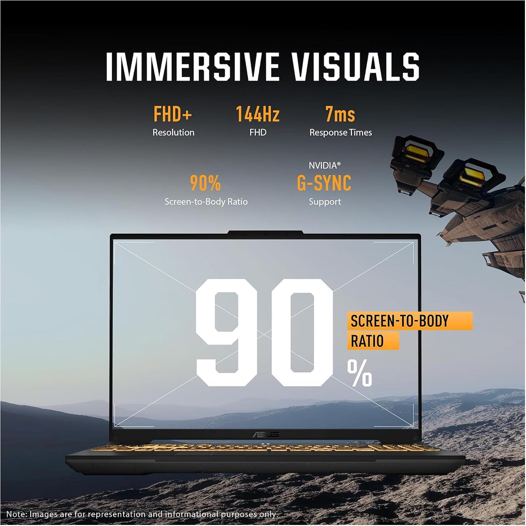 ASUS TUF F16 Gaming Laptop, Intel 5-210H, 32 GB DDR5 RAM, 2 TB PCIe SSD, 16'' FHD+ (1920x1200, WUXGA) 144Hz IPS Display, Nvidia G-Force RTX 4050, 1-Zone RGB Backlit Keyboard, W11 Home, Mecha Gray