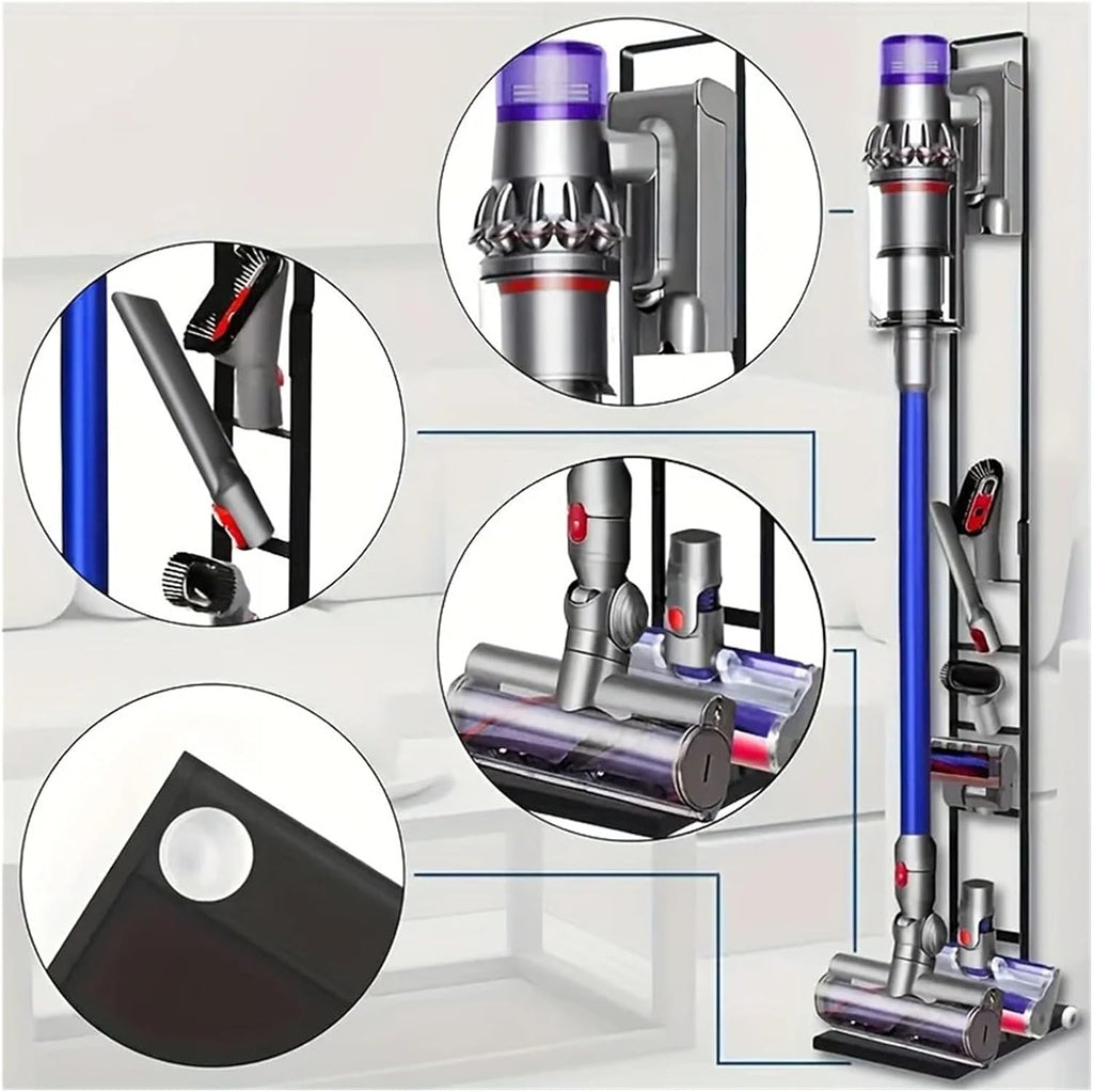 Heavy Base Metal Vacuum Stand Holder compatible with Dyson V15 / V11 / V10 / V8 / V7 / V6 - Vacuum Bracket Stand