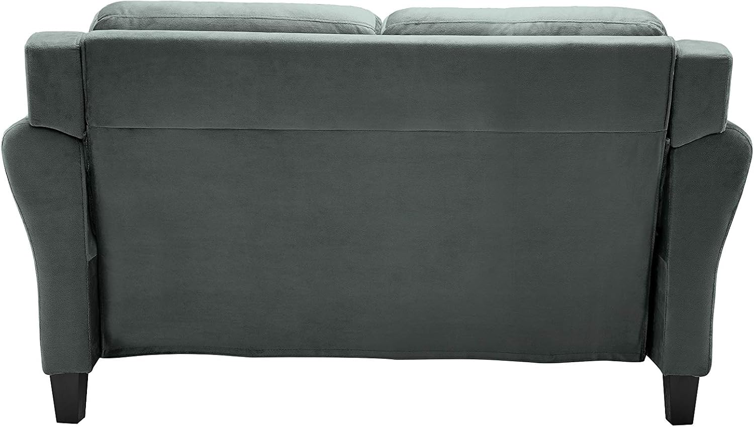Studio Living Harrington 57.9' Loveseat, Transitional Modern, Pocket Coil Comfort, Easy Assembly, Microfiber Fabric, Dark Grey