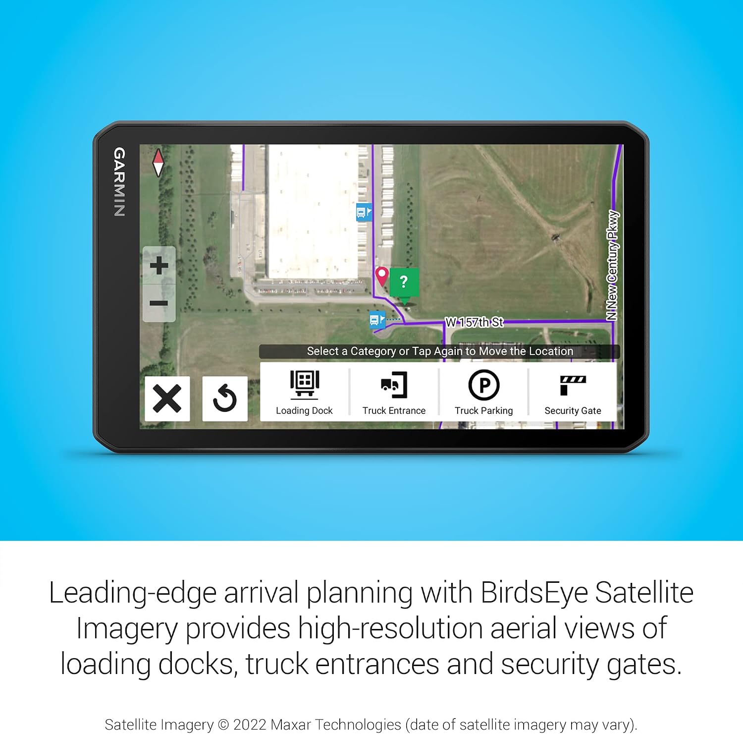 Garmin dezl OTR710, Large, Easy-to-Read 7 inch GPS Truck Navigator, Custom Routing, High-Resolution Birdseye Satellite Imagery, Directory of Trucking & Trailer Services (Renewed)
