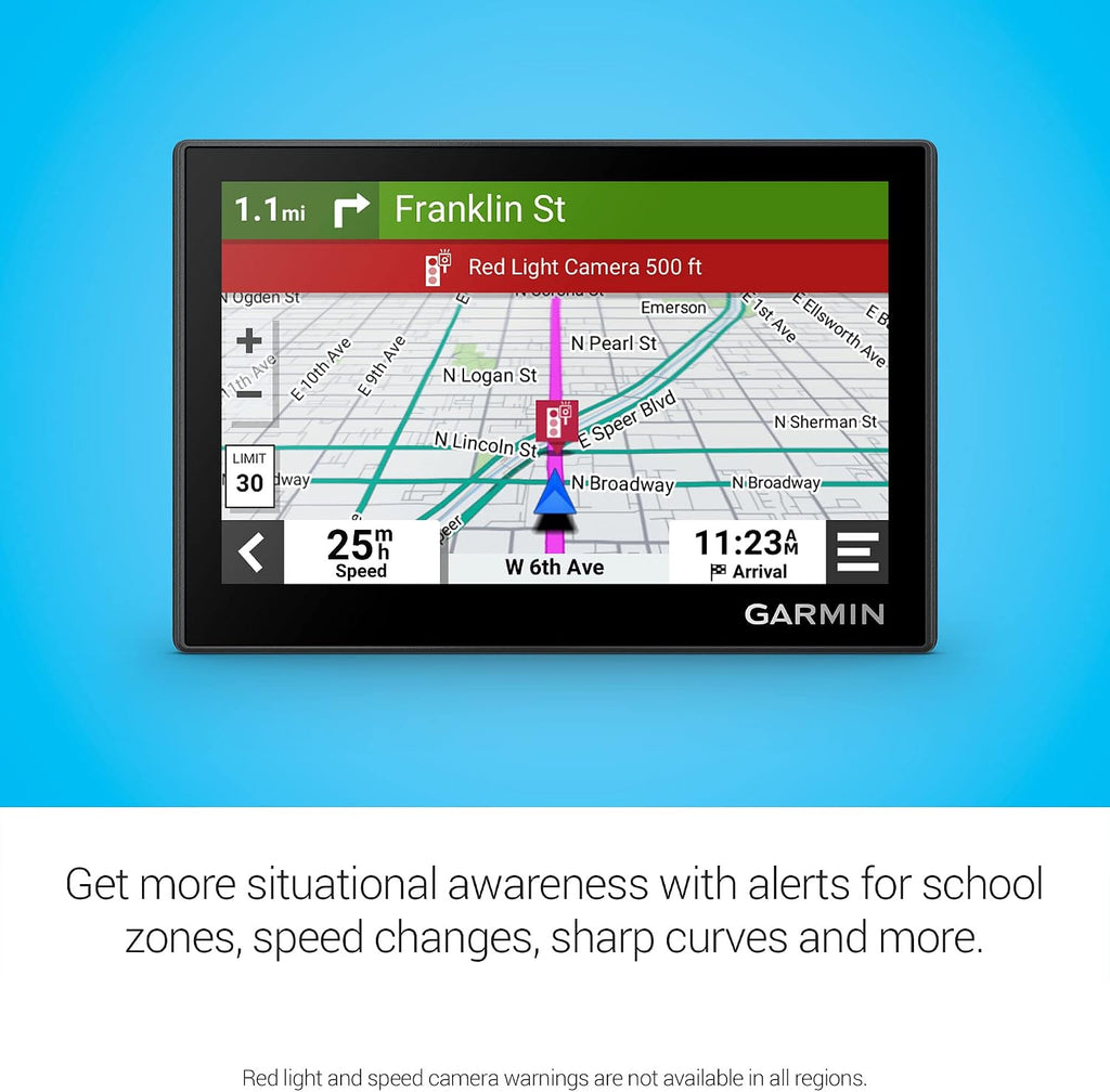 Garmin Drive™ 53 with Traffic, GPS Navigator, High-Resolution Touchscreen, Simple On-Screen Menus and Easy-to-See Map, Driver and Traffic Alerts
