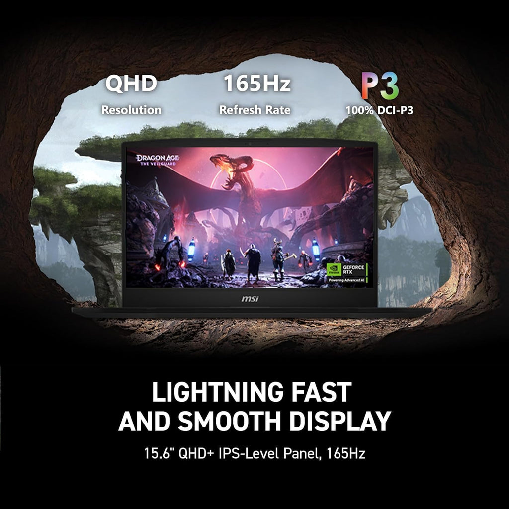 MSI Katana HX Gaming Laptop, 15.6' 165Hz QHD+ IPS Display, 24-core i9-14900HX (UP to 5.8 GHz, GeForce RTX 5070, AI&VR Ready, Copilot+ PC, RGB Backlit Keyboard, Win11, Black(32GB DDR5 RAM | 1TB SSD)