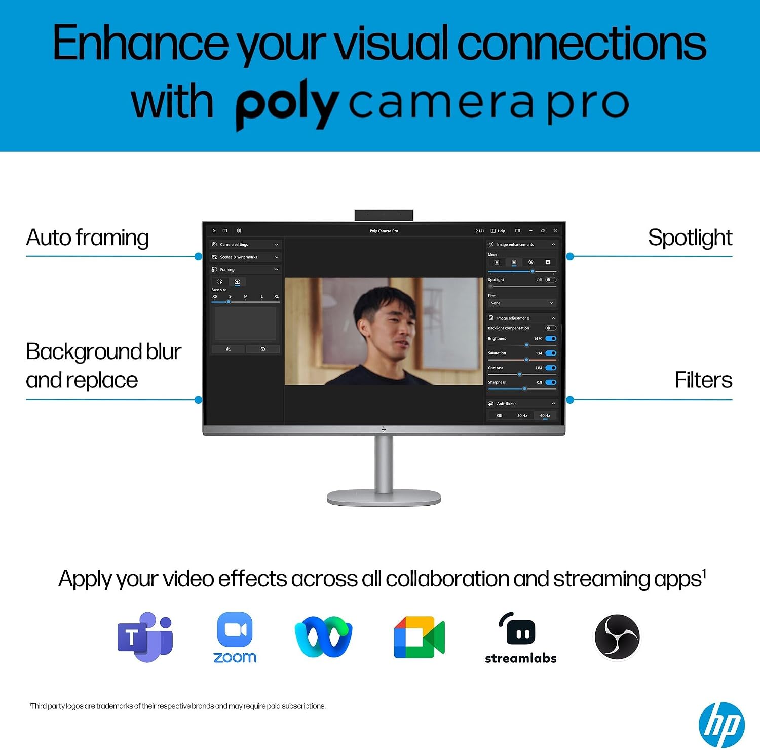HP OmniStudio X 32 31.5' 4K UHD (3840x2160) All-in-One Desktop PC - Intel Core Ultra 7 258V up to 4.8 GHz, 32GB DDR5 RAM, 1TB NVMe SSD, Intel Arc Graphics, Wireless Keyboard & Mouse, Windows 11 Home