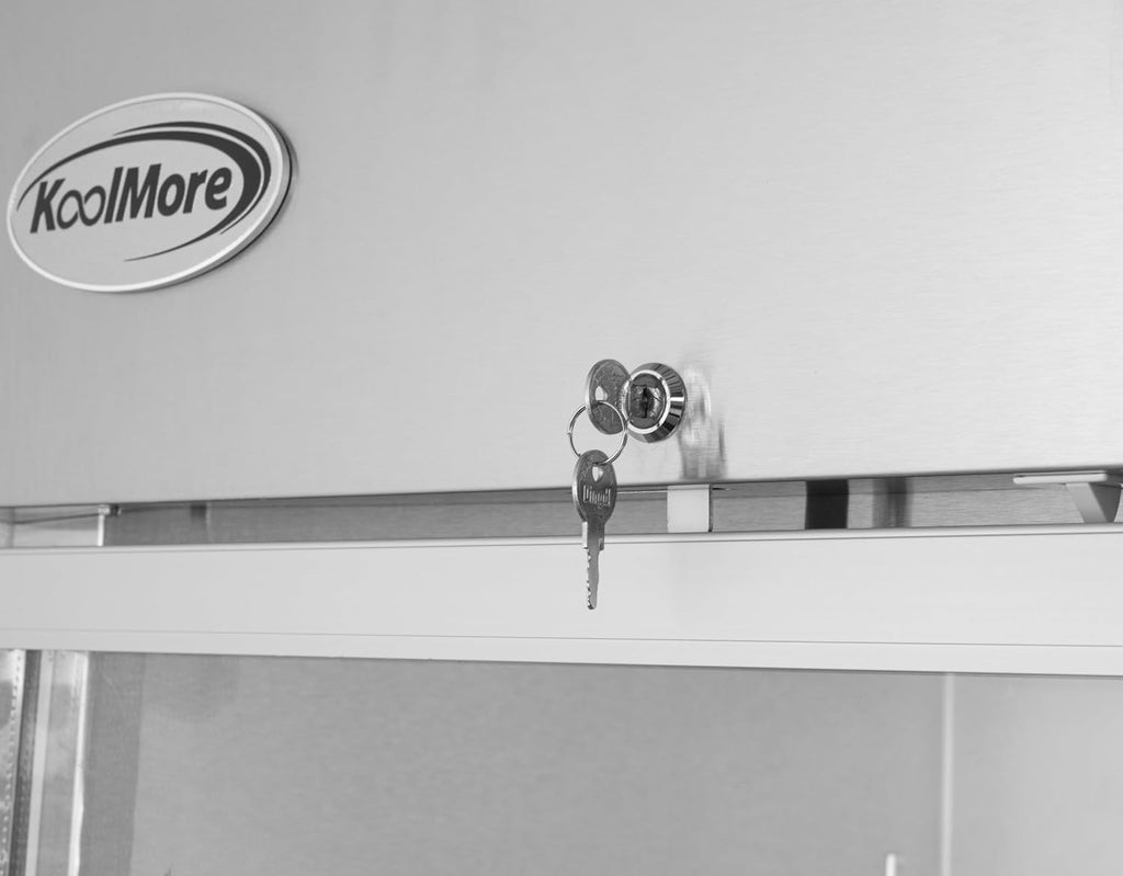 KoolMore - RIR-1D-GD 29' Stainless Steel 1 Glass Door Commercial Reach-in Refrigerator Cooler - 23 cu. ft