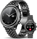 2026 Rotating Bezel Smart Watch for Men with Bluetooth Call, Heart Rate, Blood Pressure, SpO2, Sleep Monitor, Waterproof Round Watch with Encoder Knob, 1.32' AMOLED Display, Compatible Android and iOS