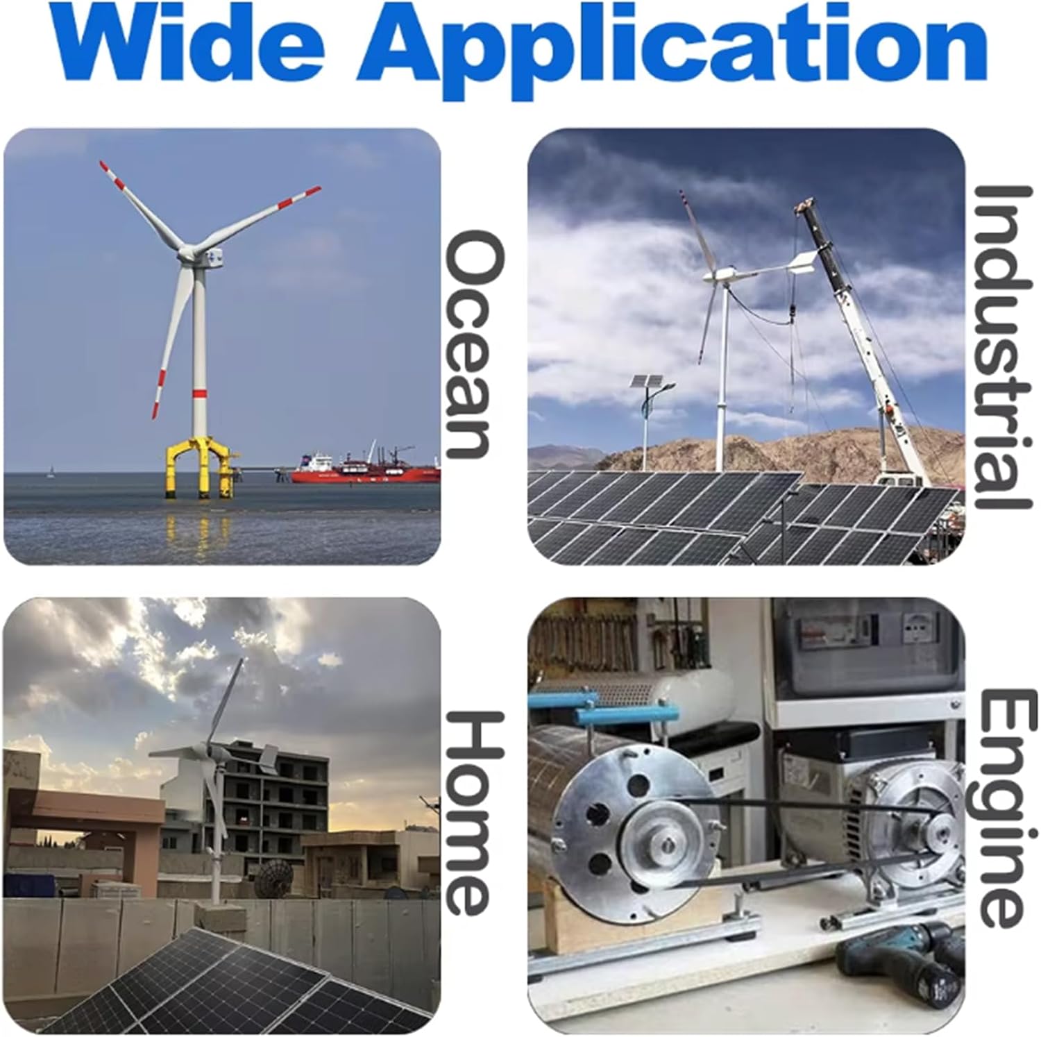 1000W-3000W Gearless Permanent Magnet Generator,12V 24V 48V 220V Low Speed AC Alternator Generators with Base Use for Wind Turbine Water Turbine,220v
