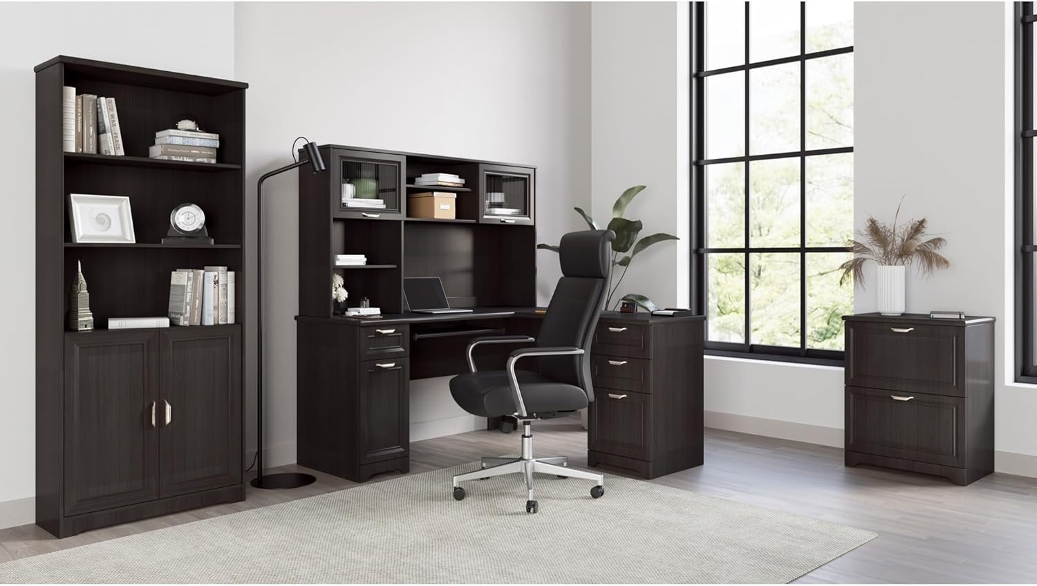 Realspace® Magellan 59'W L-Shape Corner Computer Desk, Espresso