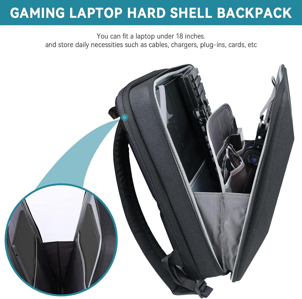 Smatree 17-18inch Hard Travel Men Gaming Laptop Bag for Alienware 18 Area-51/x17 R2, ASUS Vivobook 17/TUF Gaming A17/F17, MSI Stealth 18 AI/Titan 18/CreatorPro X18, Lenovo V17/HP Laptop 17 Backpack
