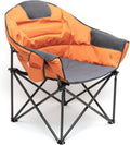 SUNNYFEEL Oversized Camping Chair Heavy Duty 500 LBS Portable Folding Chairs Orange Large Sofa Chair for Beach, Trip, Picnic, Lawn, Outdoor Camp Chair for Adults & Carry Bag