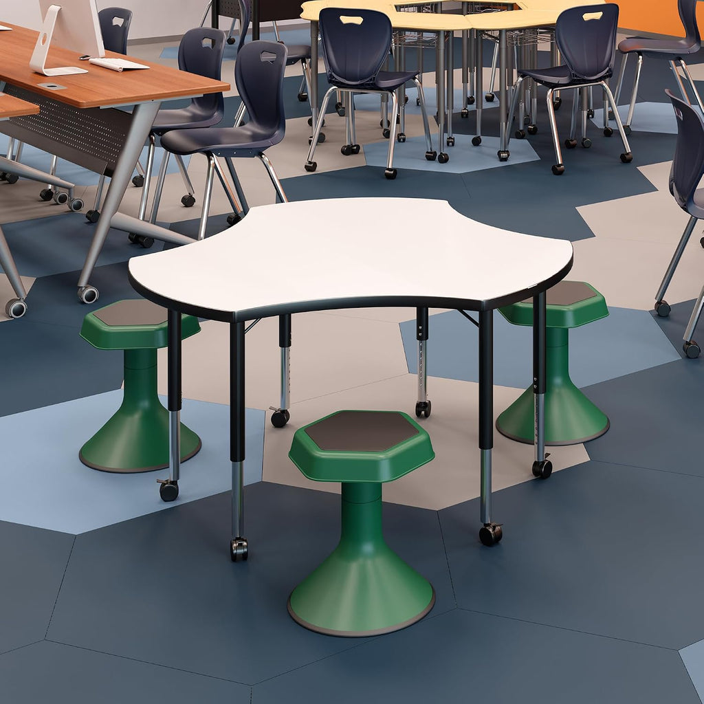 Learniture Backless Active Learning Stool for Office Desks and Classrooms, Active Learning Wobble Chair with Rocking Motion, 20' H, Gray
