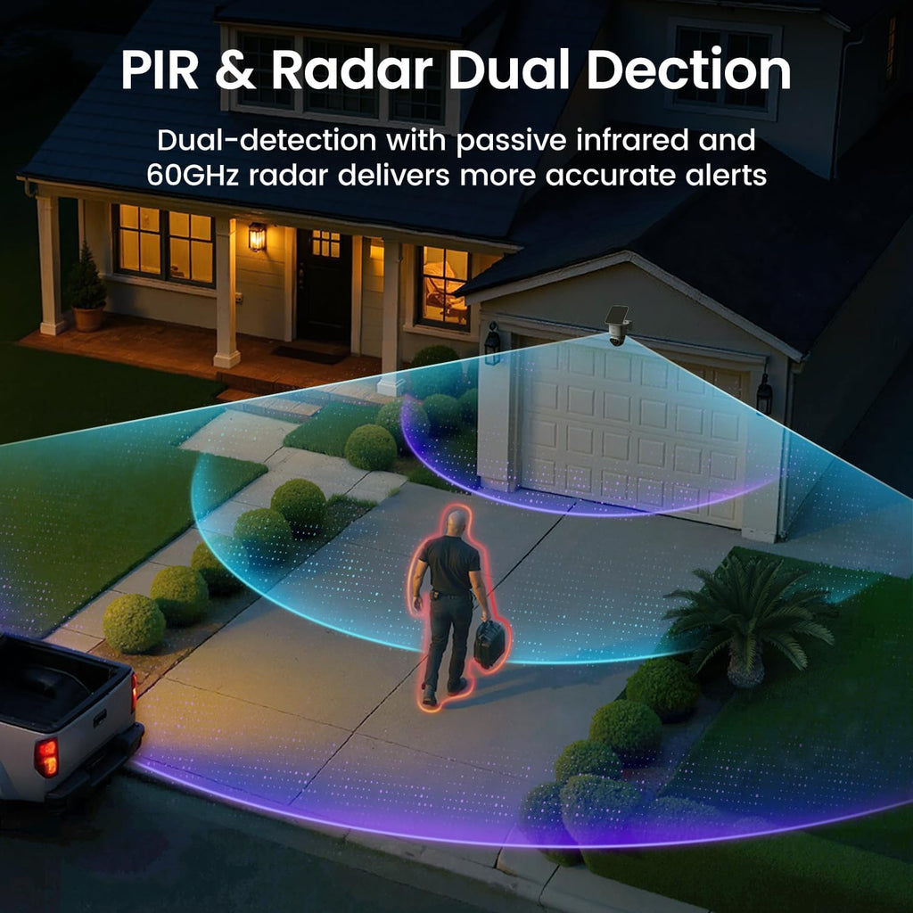 aosu T2 Ultra 4K Solar Security Camera Wireless Outdoor, Smart Home Security Camera with TrueColor Night Vision, AI Recognition & Motion Tracking, 360°Pan&Tilt, aosuCortex Compatible, 1 Pack