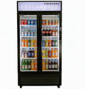 Commercial Beverage Refrigerator Display Fridge,Two Glass Door Drink Cooler with Adjustable Shelves,ETL Approval,45 Cu Ft,47.5' Wide,Wheels Included