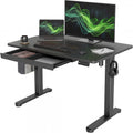 Claiks Standing Desk with Drawers, Electric Standing Desk Adjustable Height, Sit Stand Desk Computer Workstation, 40 Inch, Black