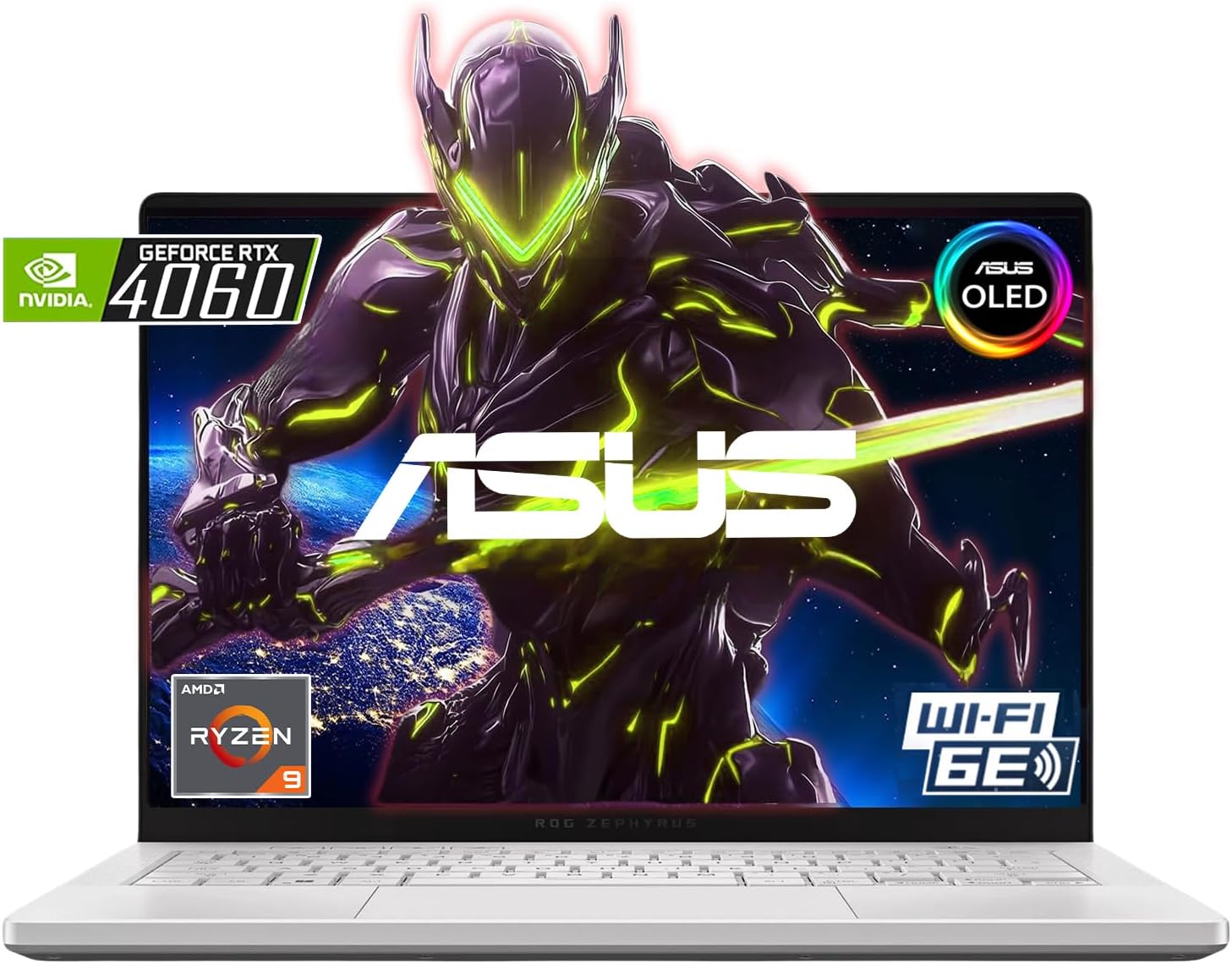 ASUS 2024 MUX ROG Zephyrus G14 14' OLED 120HZ 3K(2880 x 1800) Gaming Laptop - AMD RYZEN 9 8945HS - NVIDIA GEFORCE RTX 4060-1TB SSD – Win 11 Home-W/Mouse PAD