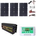 75W Solar Panel with USB Charging Port, 3000W Pure sine Inverter, Fast Charging, Waterproof Solar Inverter Combination kit, Suitable for RV and Party use(12V-110V)