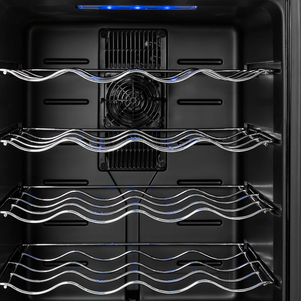 20 Bottle Wine Cooler Refrigerator, Mini Fridge Beverage Refigerator Small Wine fridge with Adjust Temperature, Under Counter Compact Wine Fridge for Bedroom Office Home Bar Dorm