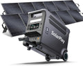 SolarPlay Portable Power Station, 3600W(5500W Peak), 3840Wh Solar Generator with 2 * 400W Solar Panel 2Hrs Fast Charging LiFePO4 Battery, Adjustable, UPS with AC output for Home Camping Outdoor