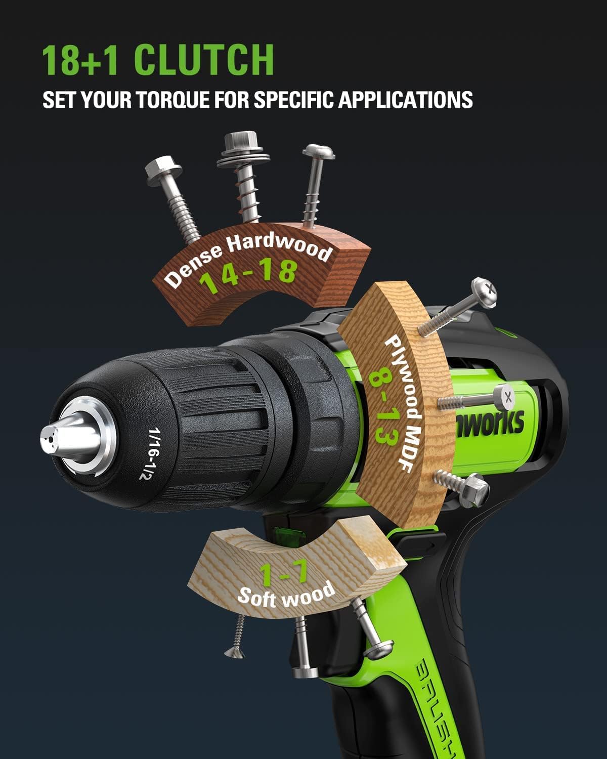 Greenworks 24V Brushless Drill/Driver + Impact Drive Combo Kit, Batteries and Charger Included, with 70-Piece Impact Rated Driving Bit Set