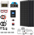 400 Watt (4pcs 100W Mono) Solar Panel Kit + 3000 Watt Power Inverter + Gel Battery Bank for RV, Boat, Cabin, Off-Grid 12 Volt Battery System