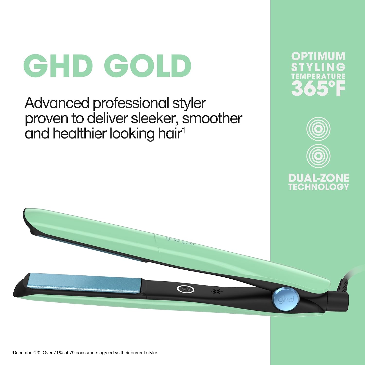 ghd Gold ― 1' Flat Iron Hair Straightener | Professional Ceramic Hair Straightening Styling Tool for Stronger Hair & More Color Protection