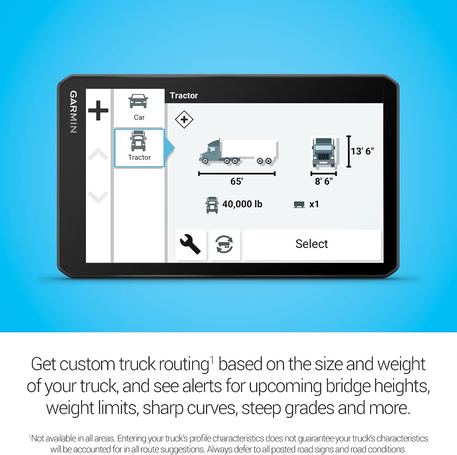 Garmin dezl OTR710, Large, Easy-to-Read 7 inch GPS Truck Navigator, Custom Routing, High-Resolution Birdseye Satellite Imagery, Directory of Trucking & Trailer Services (Renewed)