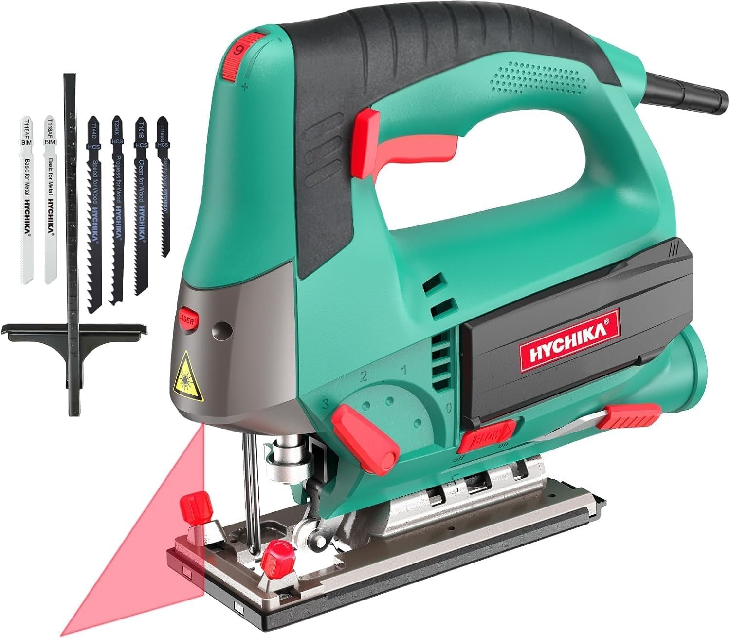 HYCHIKA Power Tool Combo Kit, Heat Gun,Impact Wrench,Drill Driver,Electric Screwdriver,Orbital Sander, Rotary Tool,Mini Circular Saw，Reciprocating Saw,Jig Saw,50W LED Work Light,10-Tool Power Tool Set