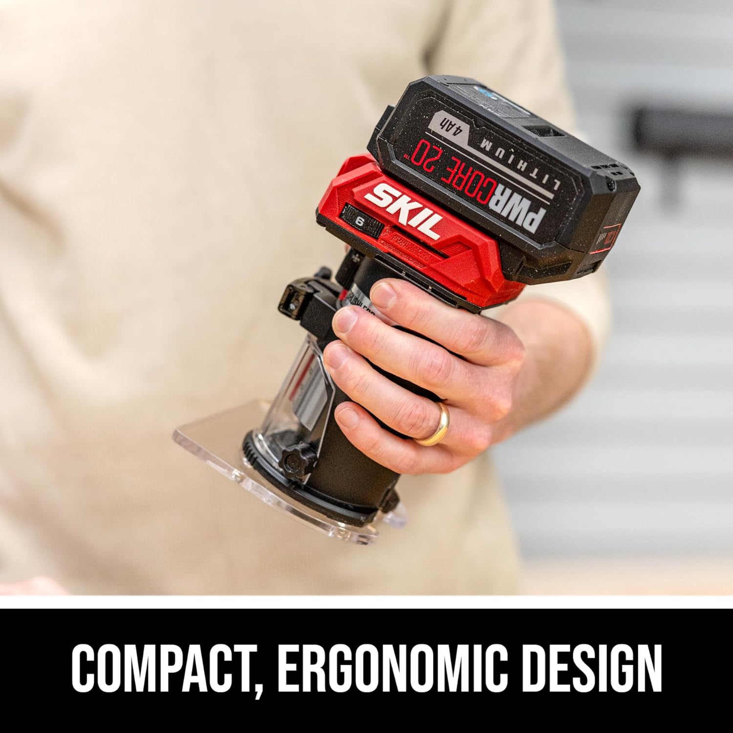 SKIL 20V Brushless Compact Router Kit Including 4.0Ah Battery and 1 Hour Charger-RT1430B-10
