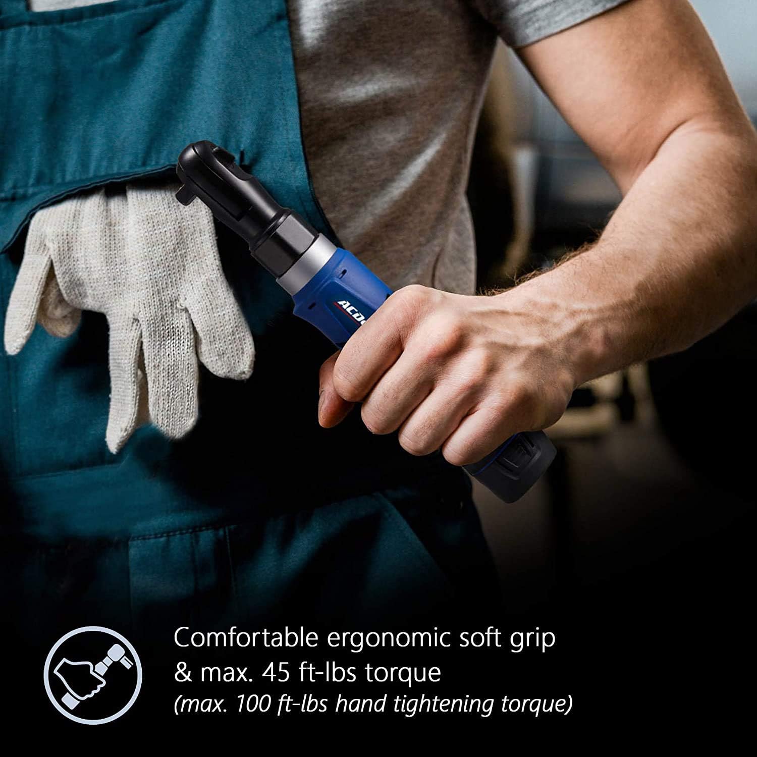 ACDelco Tools ARW1209-K92 G12 Series 12V Li-ion Cordless ¼' & 3/8' Ratchet Wrench Combo Tool Kit with 2 Batteries and Canvas Bag