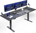 VIVO Electric 83 x 30 in Standing Desk, Touch Screen Adjustment, 220 lb Frame Support, 2E Series, Black Top Black Frame, DESK-KIT-2E84B