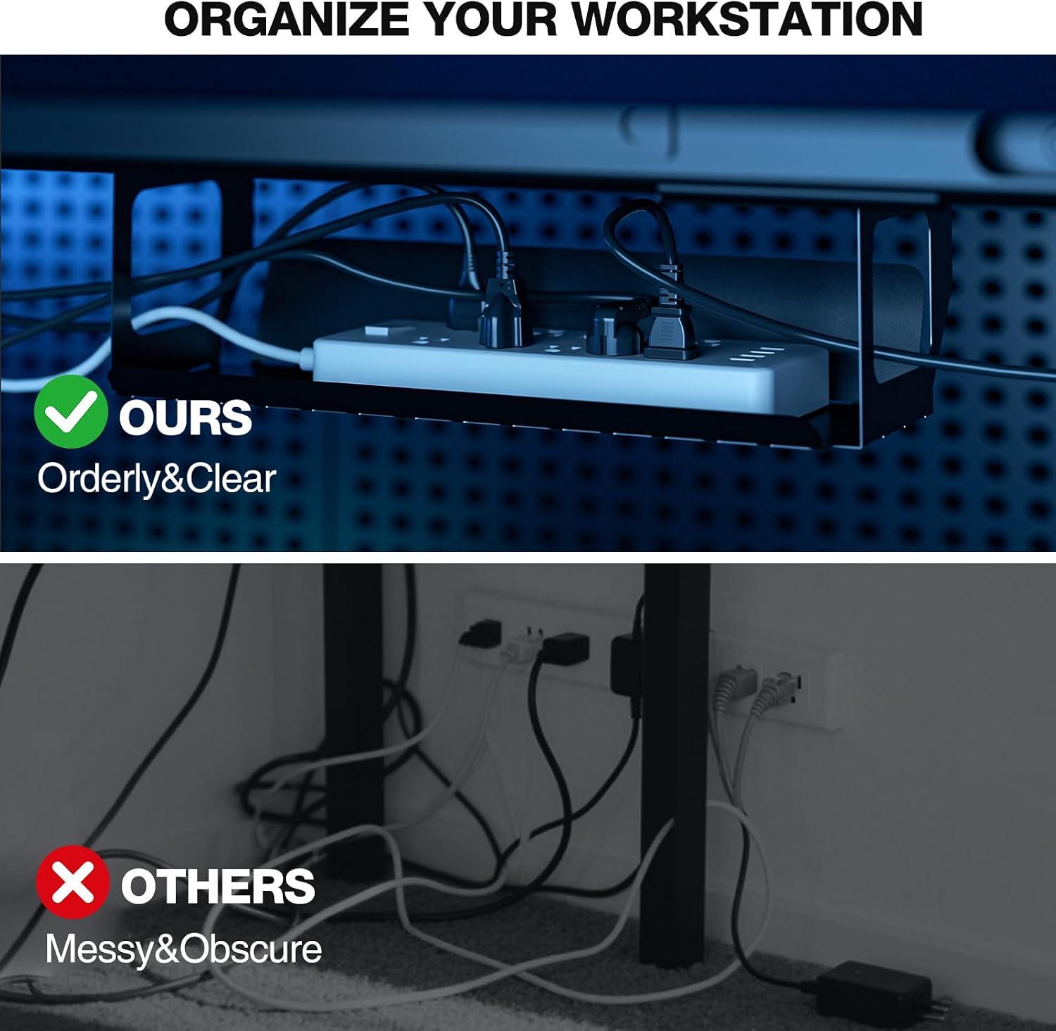 Muvai 59 Inch L Shaped Standing Desk Adjustable Height with Cable Management Tray,Gaming Electric Corner Standing Desk, Sit Stand Computer Table with Reversiable Splice Board, Black Carbon