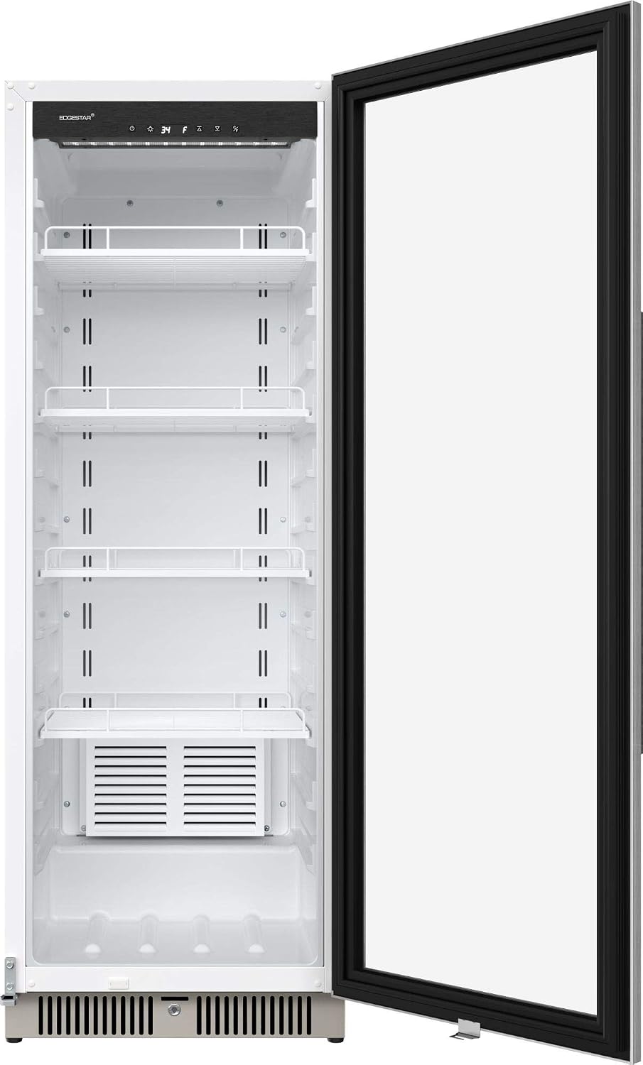 EdgeStar VBM101 22 Inch Wide 10.1 Cu. Ft. Commercial Beverage Merchandiser With Temperature Alarm and Reversible Door - Stainless Steel