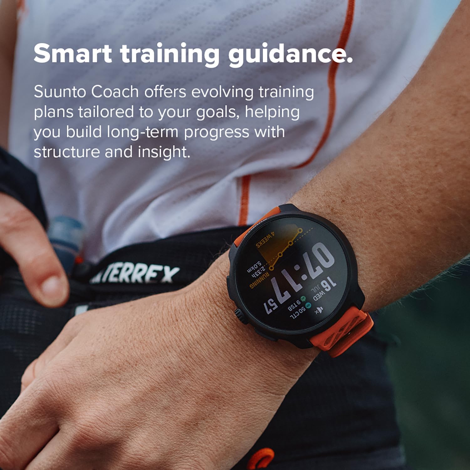 SUUNTO Race 2 GPS Sports Watch, 1.5' AMOLED Touchscreen w/Crown, 16 Days Battery Life, Training Metrics and Recovery Insights, Dual-GNSS, 32GB Global Offline Maps, Lightweight, All Black