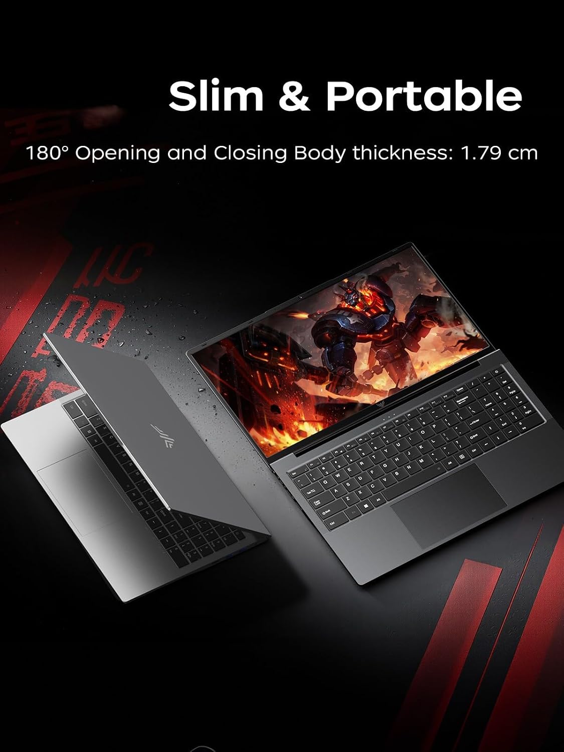 2026 Light Gaming Laptop with AMD Ryzen7 7730U Processor（Up to 4.5GHz,8C/16T),16GB DDR4 RAM 512GB SSD, AMD Radeon Graphics,WiFi 6,15.6 inch IPS Display,Windows 11 Laptop Computer for Video Editing