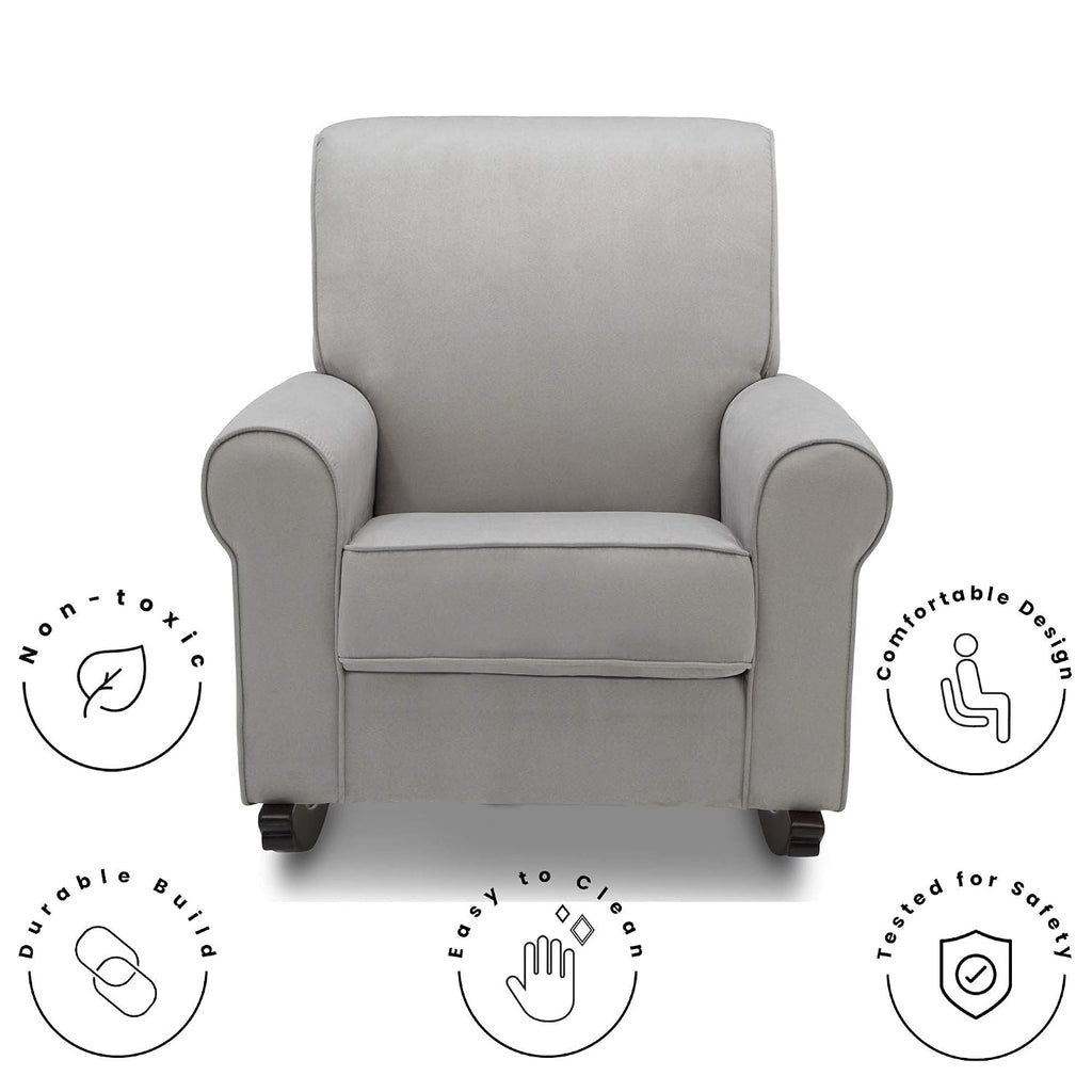 Delta Children Rowen Nursery Rocking Chair, Dove Grey