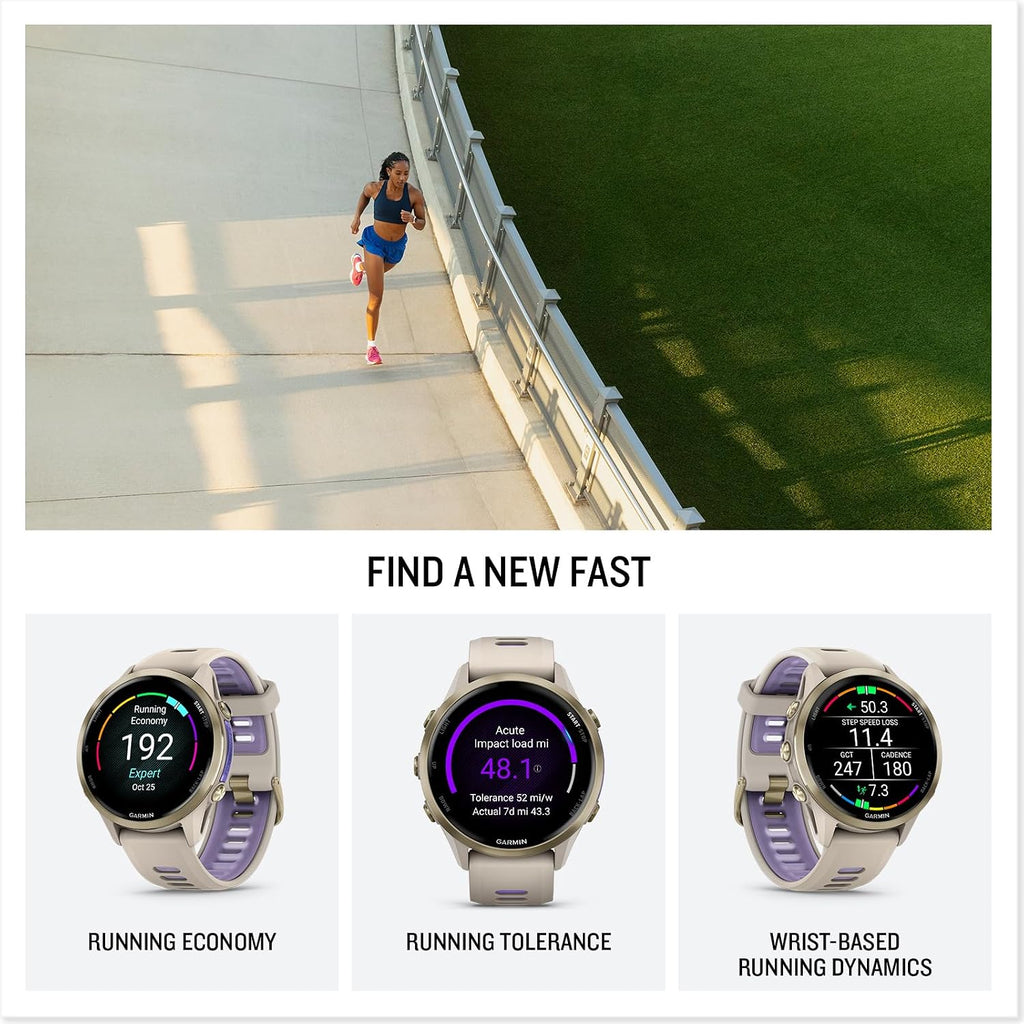 Garmin Forerunner 970 GPS Running Smartwatch, French Gray | Premium Training & Recovery, Sleep Coach, Heart Rate, Download Music, Up to 15 Day Battery | Signature Series Power Bundle