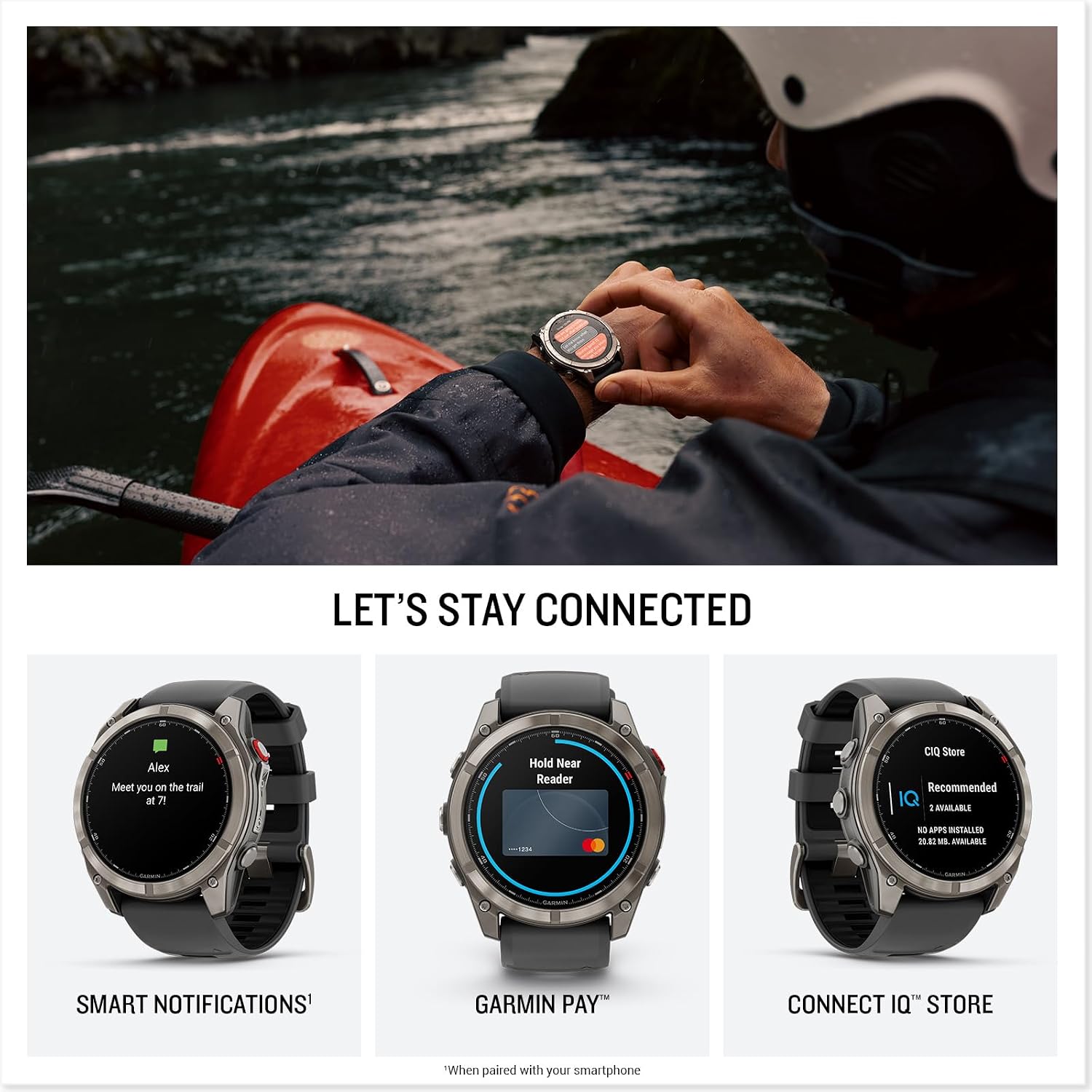 PlayBetter Garmin Fenix 8 Pro AMOLED Sapphire (51mm, Titanium/Graphite) Multisport GPS Smartwatch Bundle - 1.4' Touchscreen, inReach Technology Wireless Running Earbuds