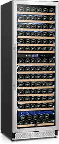 Tylza 24 Inch Wine Fridge Dual Zone, 180 Bottles Wine Cooler Refrigerator With Stainless Steel and Professional Compressor, Fast Cooling Low Noise and No Fog Built-in or Freestanding