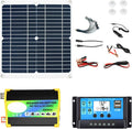 3000w Solar Inverter Combination, 50w Solar Panel Power Generation, DC12V-AC110V/220V car Power Inverter, USB Fast Charging Solar Power Generation System(Black,12V-110V)