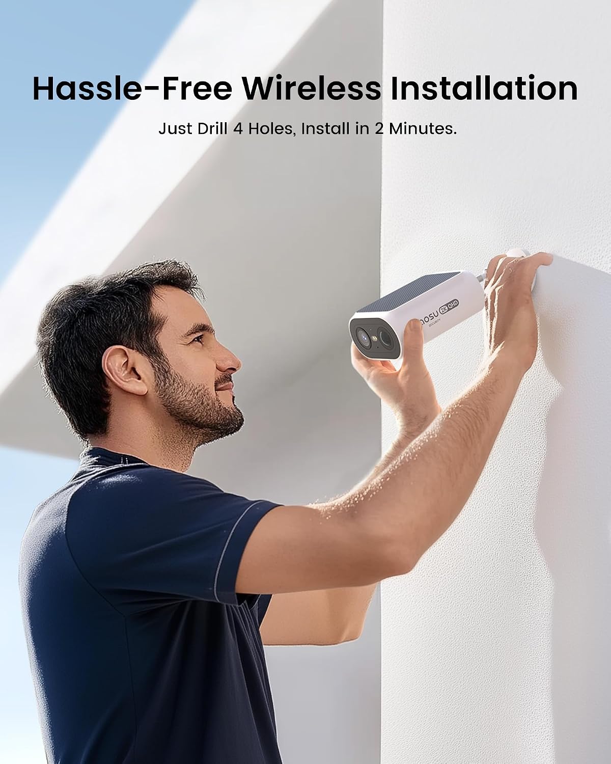 aosu Solar Security Cameras Wireless Outdoor/Indoor, Doorbell Camera for Home Safety