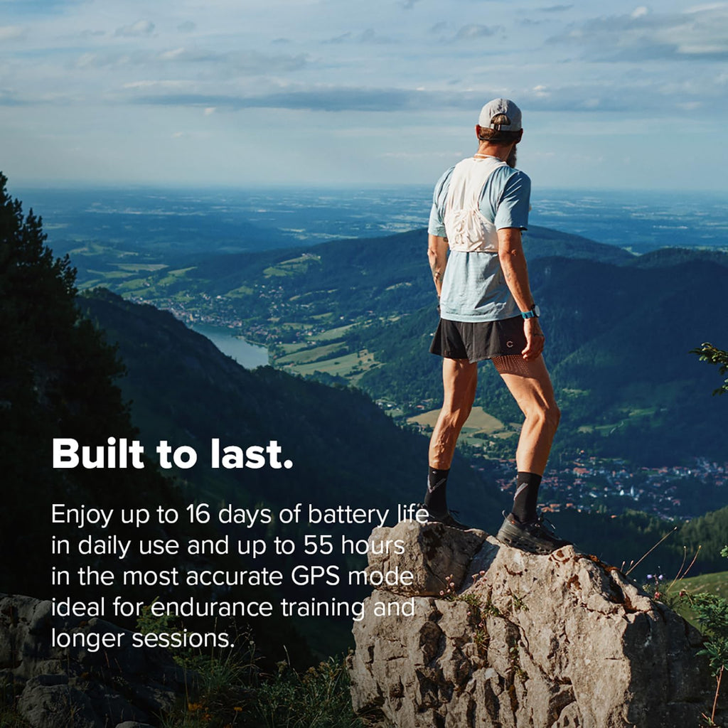 SUUNTO Race 2 GPS Sports Watch, 1.5' AMOLED Touchscreen w/Crown, 16 Days Battery Life, Training Metrics and Recovery Insights, Dual-GNSS, 32GB Global Offline Maps, Lightweight, All Black