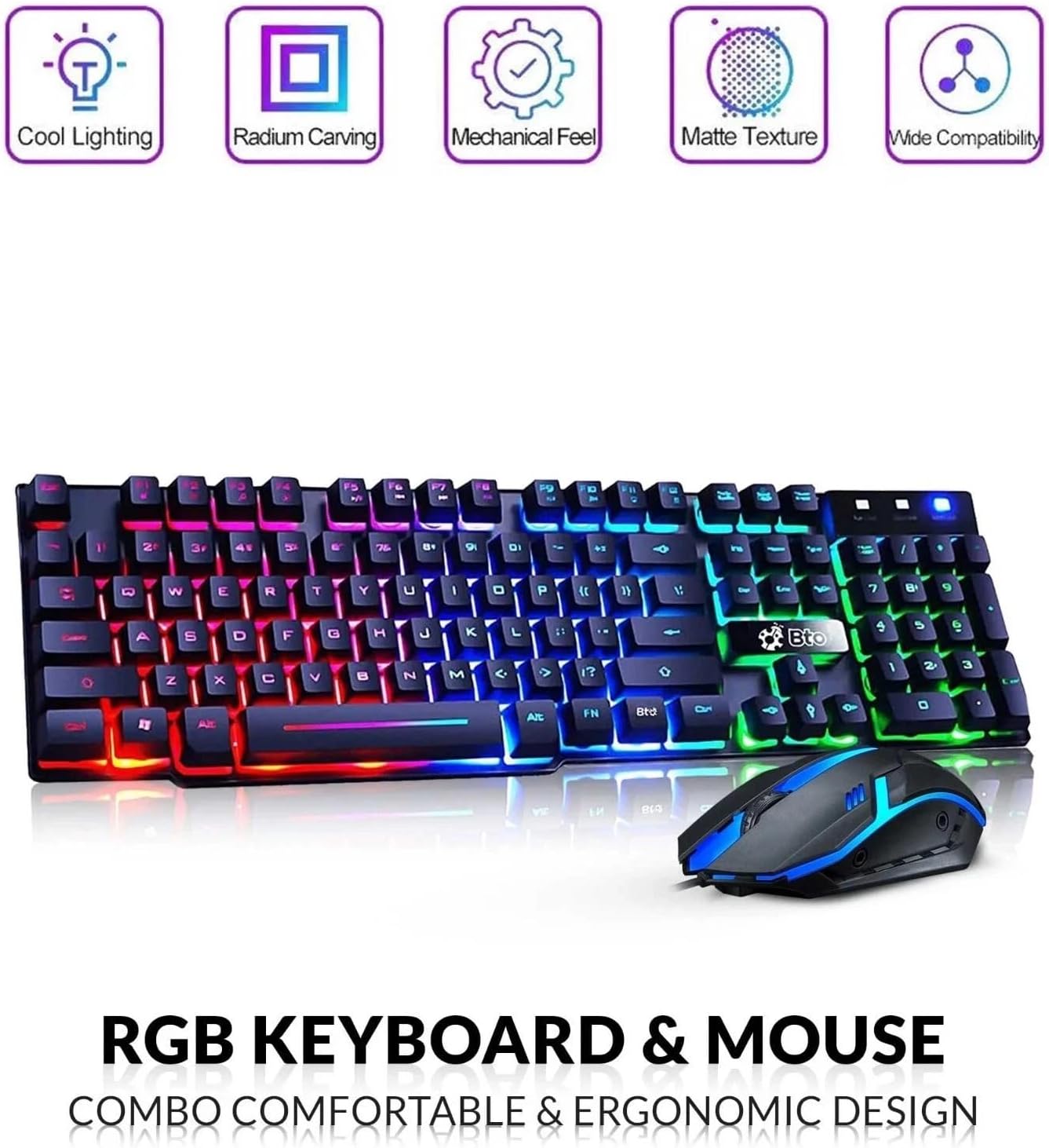 Dell OptiPlex Gaming Desktop PC SFF | Intel Core i5-10500 10th Gen | 16GB RAM | 512GB SSD | 24' Monitor | GeForce GT 1030 | WiFi | RGB Keyboard and Mouse | Gaming Computer | Windows 11 Pro (Renewed)