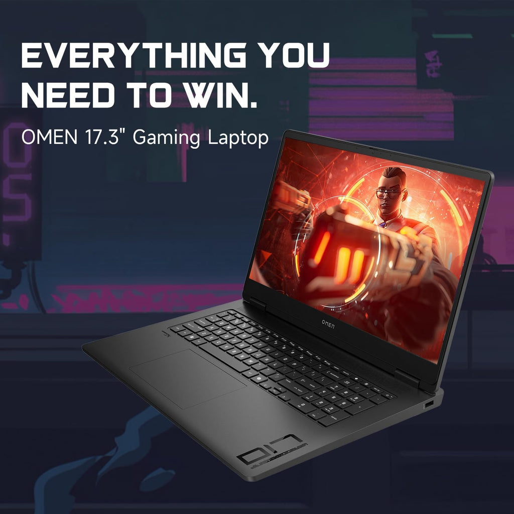HP OMEN 17.3 RTX 5070 AI Gaming Laptop, 17.3' FHD 144Hz, AMD Ryzen AI 9 365, NVIDIA RTX 5070, 32GB DDR5 RAM, 1TB SSD, RGB Backlit KB, Low Blue Light, Bundle with Thunderobot 7 in-1 USB-C Hub