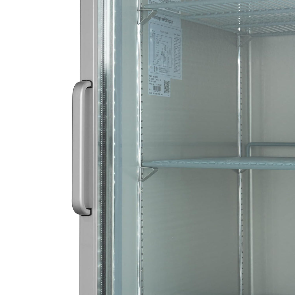 KoolMore - RIR-1D-GD 29' Stainless Steel 1 Glass Door Commercial Reach-in Refrigerator Cooler - 23 cu. ft