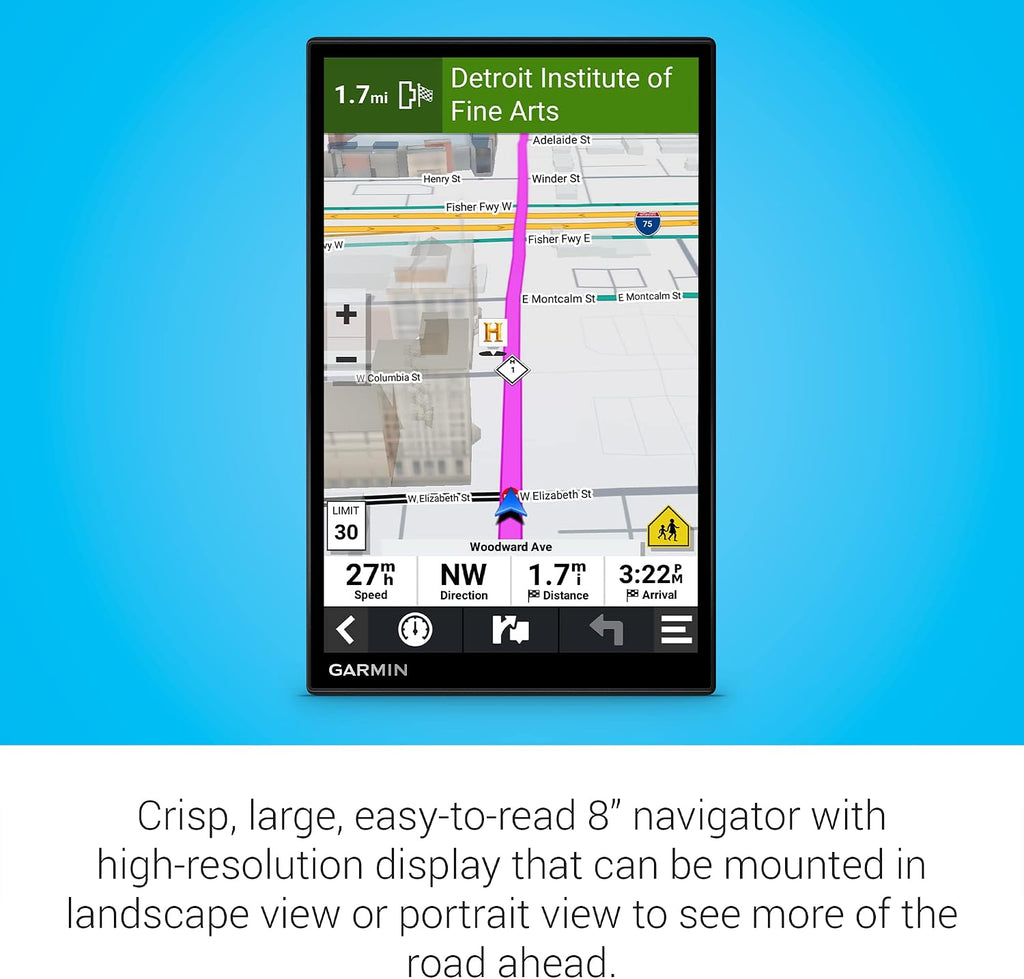 Garmin DriveSmart 86, 8-inch Car GPS Navigator with Bright, Crisp High-Resolution Maps and Garmin Voice Assist